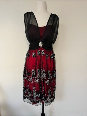 NWT Black Floral Dress, size XL